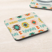 Navajo Native American Pattern Bier Onderzetter (Linkerzijde)