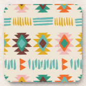 Navajo Native American Pattern Bier Onderzetter (Voorkant)