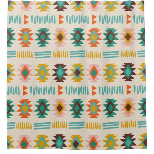 Navajo Native American Pattern Douchegordijn (Voorkant)