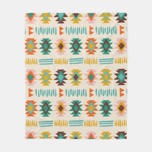 Navajo Native American Pattern Fleece Deken (Voorkant)