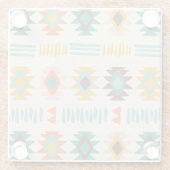 Navajo Native American Pattern Glazen Onderzetter (Achterkant)