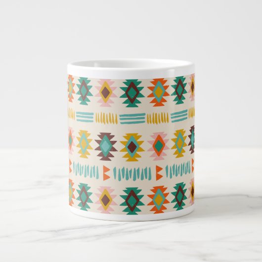 Navajo Native American Pattern Grote Koffiekop (Voorkant)