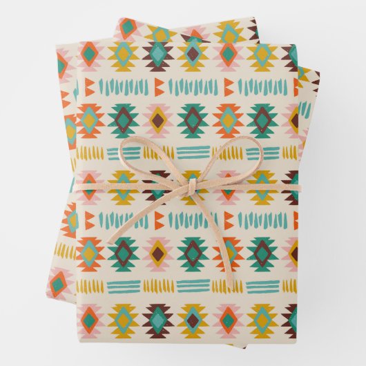 Navajo Native American Pattern Inpakpapier Vel (In situ)