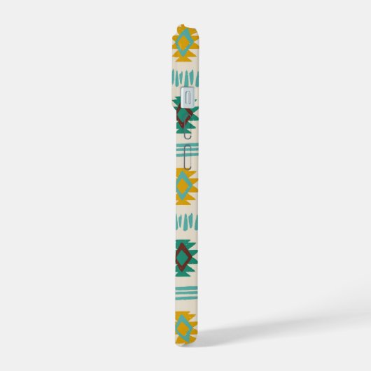 Navajo Native American Pattern iPhone 15 Case (Linkerkant)