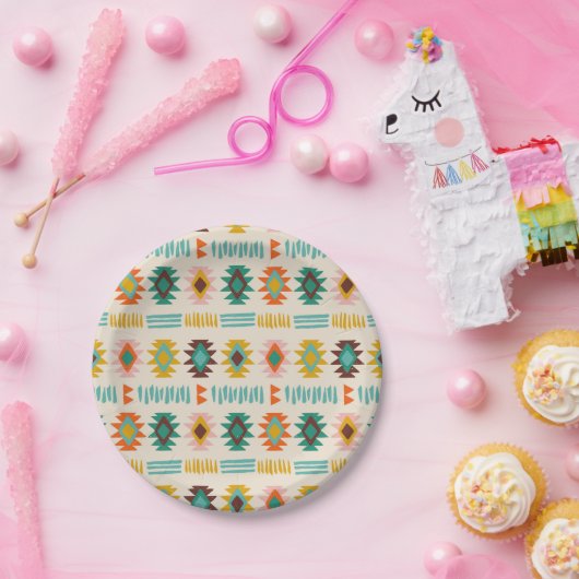 Navajo Native American Pattern Papieren Bordje (Feest)