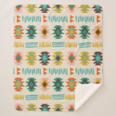 Navajo Native American Pattern Sherpa Deken (Voorkant)