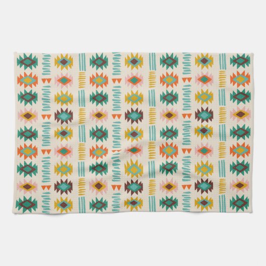 Navajo Native American Pattern Theedoek (Horizontaal)