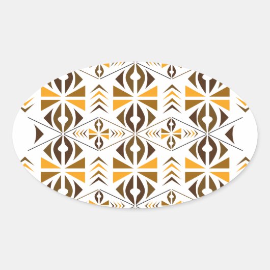 Navajo Ovale Sticker (Voorkant)