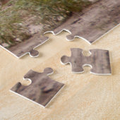 Navajo-paarden lopen vrij op de Canyon-vloer Legpuzzel (Zijkant)