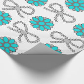 Navajo Parel Turquoise Sieraden Wrapping Paper Cadeaupapier (Hoek)