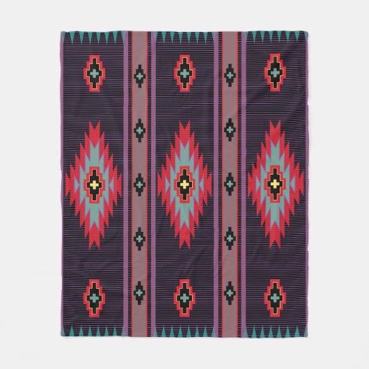 Navajo Patroon 7 Fleece Deken (Voorkant)