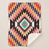 Navajo Pattern-2 Sherpa Blanket Sherpa Deken (Voorkant)