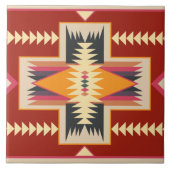 Navajo Pattern-3 Ceramic Tile Tegeltje (Voorkant)