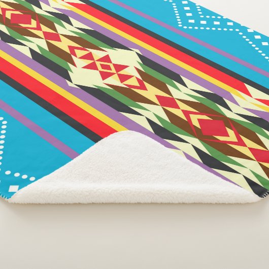 Navajo Pattern-4 Sherpa Blanket Sherpa Deken (3/4)