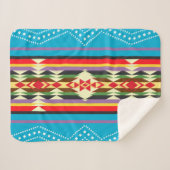 Navajo Pattern-4 Sherpa Blanket Sherpa Deken (Voorkant (horizontaal))