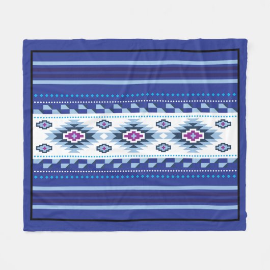 Navajo Pattern Design-11 Blanket Fleece Deken (Voorkant (Horizontaal))