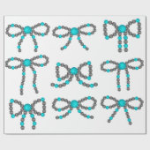 Navajo Pearl Bow met Turquoise inpakpapier (Vlak)