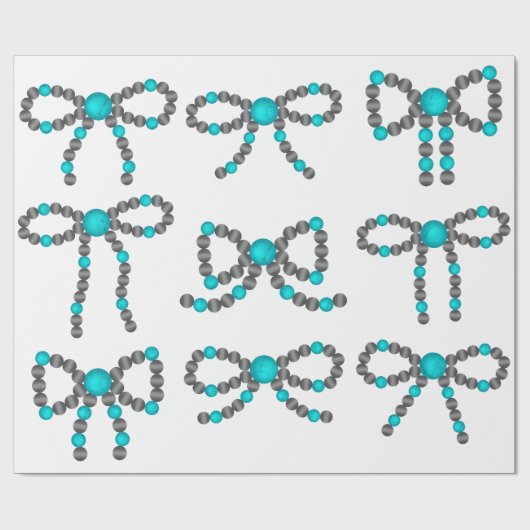 Navajo Pearl Bow met Turquoise inpakpapier (Vlak)