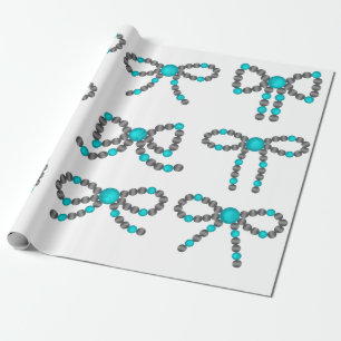 Navajo Pearl Bow met Turquoise inpakpapier