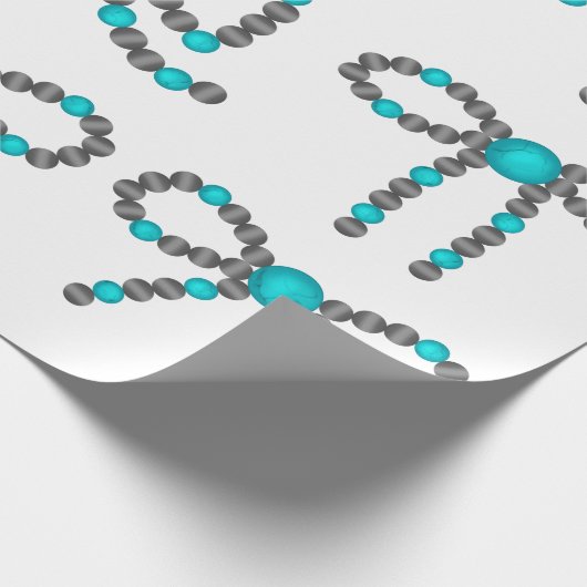 Navajo Pearl Bow met Turquoise inpakpapier (Hoek)