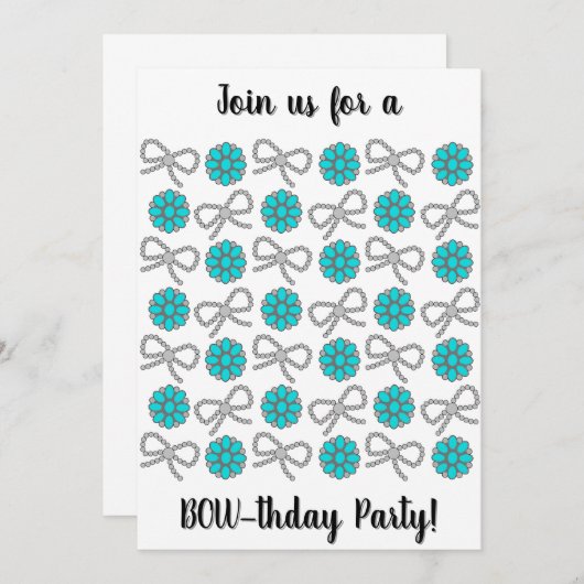 Navajo Pearl Bow Uitnodiging (Voorkant / Achterkant)