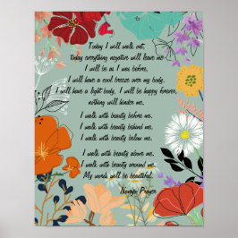 Navajo Prayer loopt in het Poster Beauty