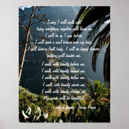 Navajo Prayer loopt in het Poster Beauty