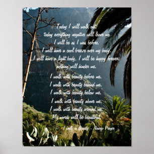 Navajo Prayer loopt in het Poster Beauty