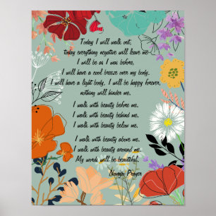 Navajo Prayer loopt in het Poster Beauty