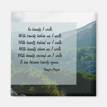 Navajo Prayer Walk in Beauty Magnet