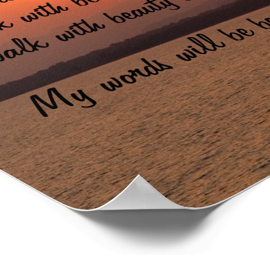 Navajo Prayer Walk in Beauty Poster (Hoek)