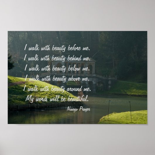 Navajo Prayer Walk in Beauty Poster (Voorkant)