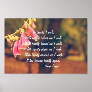 Navajo Prayer Walk in Beauty Poster