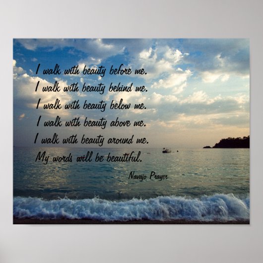 Navajo Prayer Walk in Beauty Poster (Voorkant)