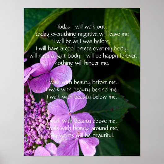 Navajo Prayer Walk in Beauty Poster (Voorkant)