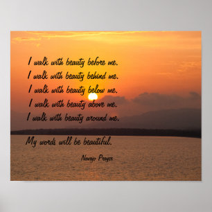 Navajo Prayer Walk in Beauty Poster