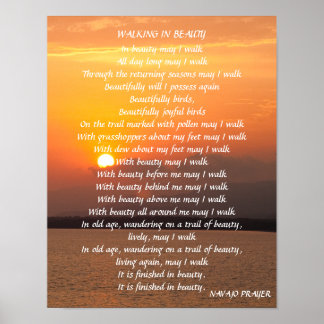 Navajo Prayer Walk in Beauty Poster
