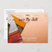 Navajo Rugs | De bekendmaking van de datum opslaan Aankondigingskaart (Voorkant / Achterkant)