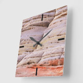 Navajo Sandstone Texture Vierkante Klok (Hoek)