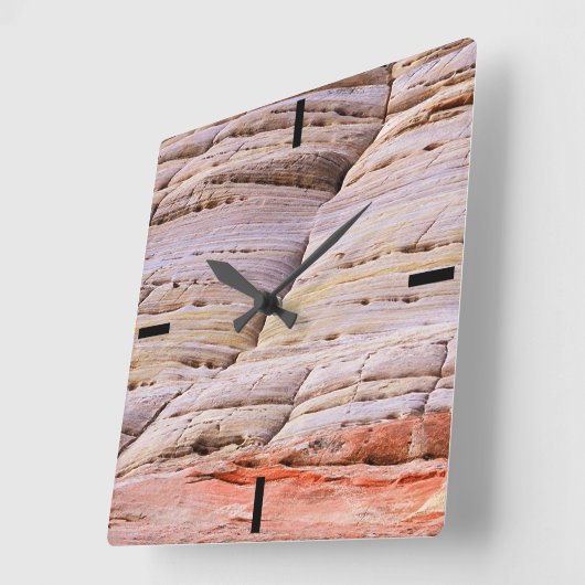 Navajo Sandstone Texture Vierkante Klok (Hoek)