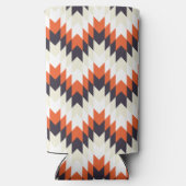 Navajo stijl kunst seltzer blikjeskoeler (Achterkant)