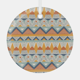 Navajo stijl naadloos patroon ontwerp glas ornament