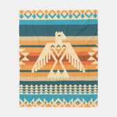 Navajo style abstract seamless pattern with eagle fleece deken (Voorkant)