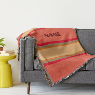 "Navajo" Style Fleece Throw Blanket Deken