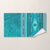 Navajo Tribal Turquoise Faux Leather Tool Bad Handdoek (Handdoek)