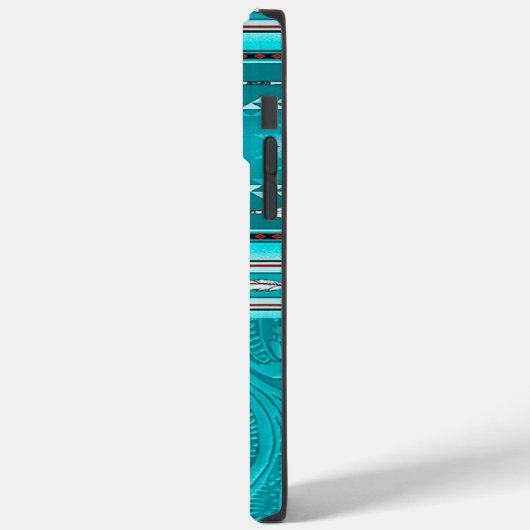 Navajo Tribal Turquoise Faux Leather Tool Case-Mate iPhone Case (Achterkant / Links)