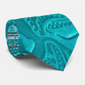 Navajo Tribal Turquoise Faux Leather Tool Stropdas (Opgerold)