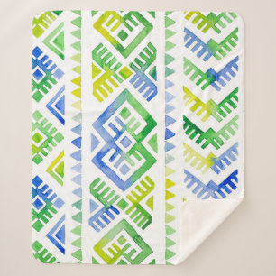 Navajo Tribute: Waterverf Tribal Majesteit Sherpa Deken