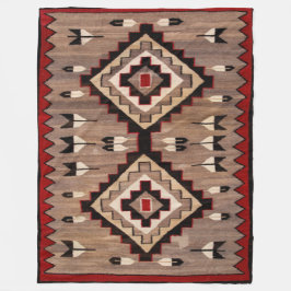 NAVAJO VEER PATROON TAPIJT 1900 herdruk Fleece Deken