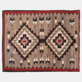 NAVAJO VEER PATROON TAPIJT 1900 herdruk Fleece Deken (Voorkant (Horizontaal))